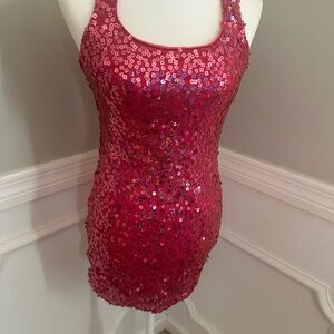 Pink fuchsia sequence dress